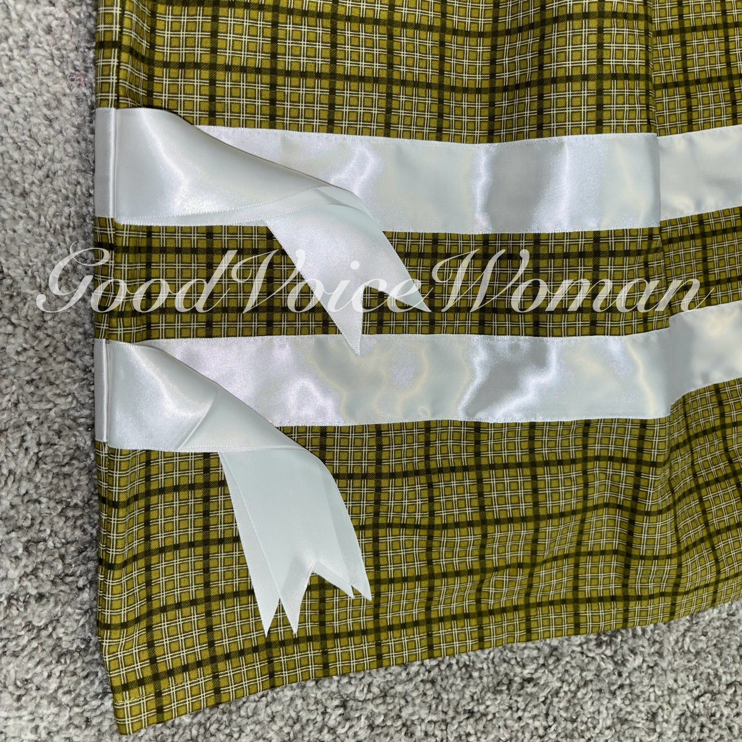 Olive Green Ribbon Skirt