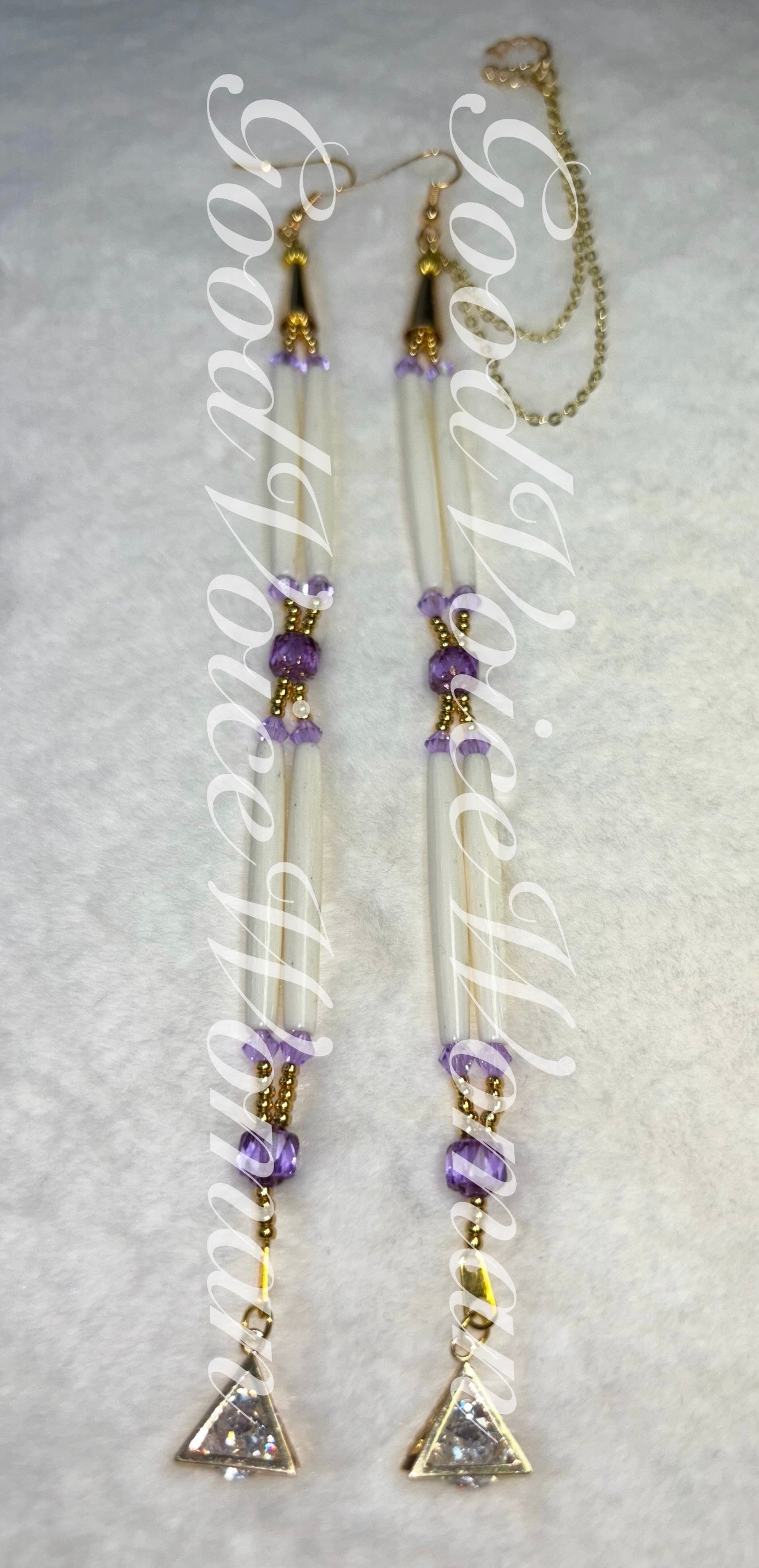 Purple Bone Earrings