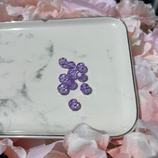 8MM - SWAROVSKI FACETED ROUND - VIOLET